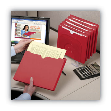 Smead® Colored File Jackets With Reinforced Double-ply Tab, Straight Tab, Letter Size, Red, 50-box freeshipping - TVN Wholesale